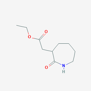 molecular formula C10H17NO3 B3387471 Ethyl 2-(2-oxoazepan-3-yl)acetate CAS No. 831-32-3