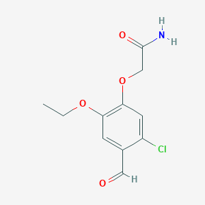 molecular formula C11H12ClNO4 B3387477 2-(5-Chloro-2-ethoxy-4-formylphenoxy)acetamide CAS No. 832133-68-3