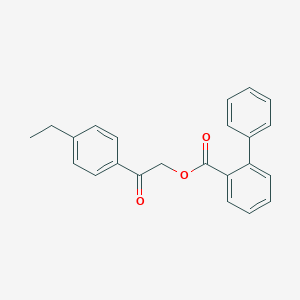 molecular formula C23H20O3 B338749 2-(4-Ethylphenyl)-2-oxoethyl [1,1'-biphenyl]-2-carboxylate 