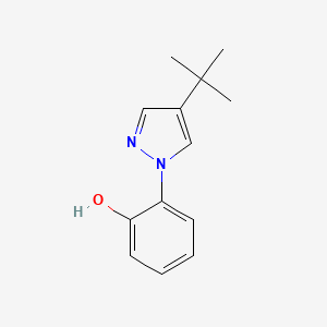 molecular formula C13H16N2O B3387500 2-(4-tert-butyl-1H-pyrazol-1-yl)phenol CAS No. 83431-00-9