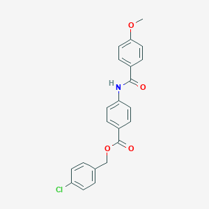 molecular formula C22H18ClNO4 B338755 4-Chlorobenzyl 4-[(4-methoxybenzoyl)amino]benzoate 