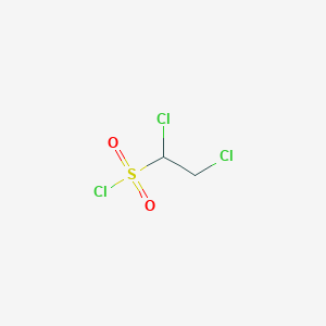 molecular formula C2H3Cl3O2S B3387557 1,2-Dichloroethane-1-sulfonyl chloride CAS No. 84501-81-5