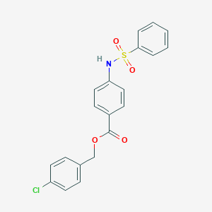 molecular formula C20H16ClNO4S B338756 4-Chlorobenzyl 4-[(phenylsulfonyl)amino]benzoate 