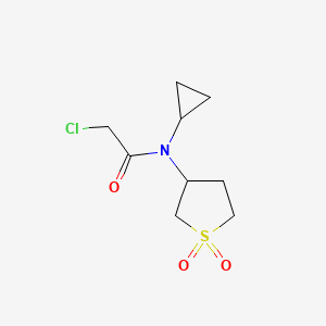 2-chloro-N-cyclopropyl-N-(1,1-dioxo-1lambda6-thiolan-3-yl)acetamide