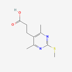 3-[4,6-Dimethyl-2-(methylsulfanyl)pyrimidin-5-yl]propanoic acid