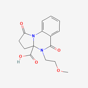 4-(2-methoxyethyl)-1,5-dioxo-1H,2H,3H,3aH,4H,5H-pyrrolo[1,2-a]quinazoline-3a-carboxylic acid