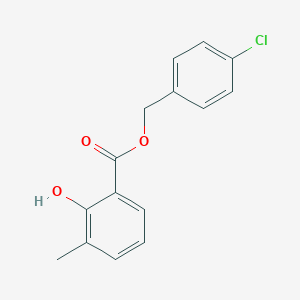 molecular formula C15H13ClO3 B338764 4-Chlorobenzyl 2-hydroxy-3-methylbenzoate 