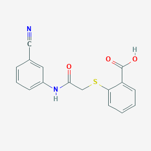 2-({[(3-Cyanophenyl)carbamoyl]methyl}sulfanyl)benzoic acid
