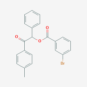 molecular formula C22H17BrO3 B338767 2-(4-Methylphenyl)-2-oxo-1-phenylethyl 3-bromobenzoate 