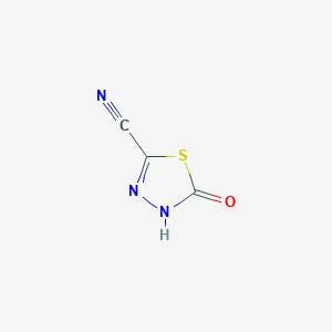 molecular formula C3HN3OS B3387681 5-Oxo-4,5-dihydro-1,3,4-thiadiazole-2-carbonitrile CAS No. 85072-99-7