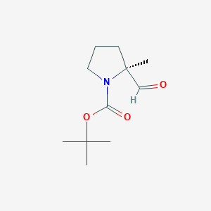 molecular formula C11H19NO3 B3387685 tert-butyl (2S)-2-formyl-2-methylpyrrolidine-1-carboxylate CAS No. 851028-60-9