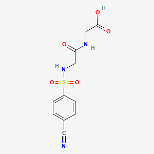 molecular formula C11H11N3O5S B3387698 2-[2-(4-Cyanobenzenesulfonamido)acetamido]acetic acid CAS No. 851116-65-9
