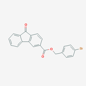 molecular formula C21H13BrO3 B338770 4-bromobenzyl 9-oxo-9H-fluorene-3-carboxylate 