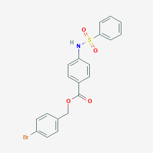 molecular formula C20H16BrNO4S B338772 4-Bromobenzyl 4-[(phenylsulfonyl)amino]benzoate 