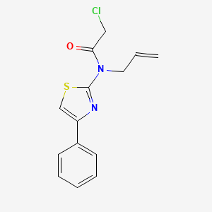 molecular formula C14H13ClN2OS B3387721 2-chloro-N-(4-phenyl-1,3-thiazol-2-yl)-N-(prop-2-en-1-yl)acetamide CAS No. 851169-63-6