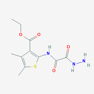 molecular formula C11H15N3O4S B3387724 Ethyl 2-[(hydrazinecarbonyl)formamido]-4,5-dimethylthiophene-3-carboxylate CAS No. 851288-82-9