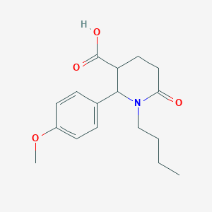 molecular formula C17H23NO4 B3387752 1-Butyl-2-(4-methoxyphenyl)-6-oxopiperidine-3-carboxylic acid CAS No. 851721-83-0