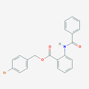 molecular formula C21H16BrNO3 B338776 4-Bromobenzyl 2-(benzoylamino)benzoate 
