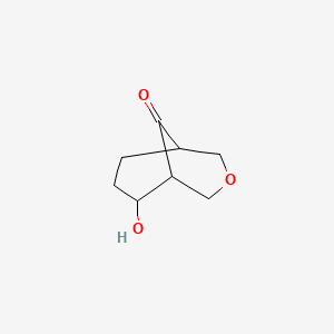 molecular formula C8H12O3 B3387775 6-Hydroxy-3-oxabicyclo[3.3.1]nonan-9-one CAS No. 851984-06-0