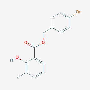 molecular formula C15H13BrO3 B338778 4-Bromobenzyl 2-hydroxy-3-methylbenzoate 