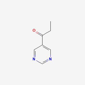 molecular formula C7H8N2O B3387781 1-(Pyrimidin-5-yl)propan-1-one CAS No. 852180-02-0