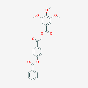 molecular formula C25H22O8 B338780 2-[4-(Benzoyloxy)phenyl]-2-oxoethyl 3,4,5-trimethoxybenzoate 