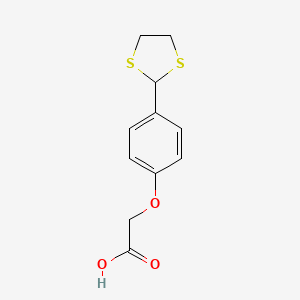 molecular formula C11H12O3S2 B3387801 2-[4-(1,3-dithiolan-2-yl)phenoxy]acetic Acid CAS No. 852218-15-6