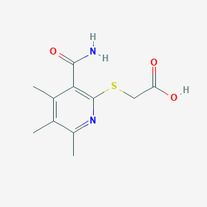 molecular formula C11H14N2O3S B3387808 2-[(3-Carbamoyl-4,5,6-trimethylpyridin-2-yl)sulfanyl]acetic acid CAS No. 852218-22-5