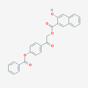 molecular formula C26H18O6 B338782 2-[4-(Benzoyloxy)phenyl]-2-oxoethyl 3-hydroxy-2-naphthoate 