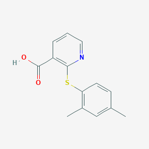 molecular formula C14H13NO2S B3387825 2-[(2,4-Dimethylphenyl)sulfanyl]pyridine-3-carboxylic acid CAS No. 852388-70-6