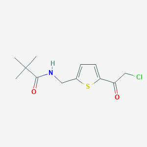 molecular formula C12H16ClNO2S B3387832 N-{[5-(2-chloroacetyl)thiophen-2-yl]methyl}-2,2-dimethylpropanamide CAS No. 852388-74-0