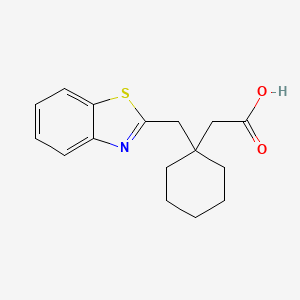 molecular formula C16H19NO2S B3387838 2-[1-(1,3-Benzothiazol-2-ylmethyl)cyclohexyl]acetic acid CAS No. 852389-08-3
