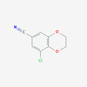 molecular formula C9H6ClNO2 B3387843 8-Chloro-2,3-dihydro-1,4-benzodioxine-6-carbonitrile CAS No. 852389-10-7