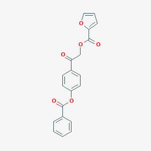 molecular formula C20H14O6 B338785 2-[4-(Benzoyloxy)phenyl]-2-oxoethyl 2-furoate 