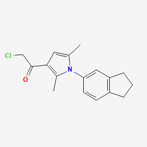 molecular formula C17H18ClNO B3387870 2-氯-1-[1-(2,3-二氢-1H-茚满-5-基)-2,5-二甲基-1H-吡咯-3-基]乙酮 CAS No. 852840-44-9