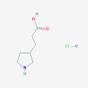 molecular formula C7H14ClNO2 B3387888 3-(Pyrrolidin-3-YL)propanoic acid hydrochloride CAS No. 85310-58-3