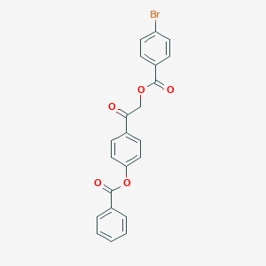 molecular formula C22H15BrO5 B338790 2-[4-(Benzoyloxy)phenyl]-2-oxoethyl 4-bromobenzoate 