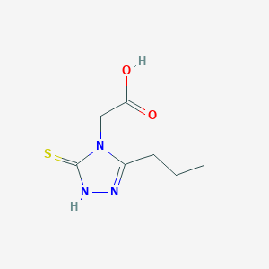 molecular formula C7H11N3O2S B3387903 2-(3-propyl-5-sulfanyl-4H-1,2,4-triazol-4-yl)acetic acid CAS No. 853723-94-1