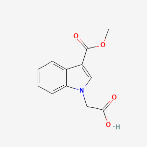 molecular formula C12H11NO4 B3387906 2-[3-(methoxycarbonyl)-1H-indol-1-yl]acetic acid CAS No. 853724-02-4