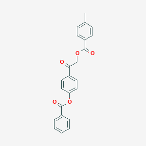 molecular formula C23H18O5 B338791 2-[4-(Benzoyloxy)phenyl]-2-oxoethyl 4-methylbenzoate 