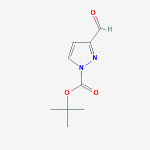 molecular formula C9H12N2O3 B3387914 tert-butyl 3-formyl-1H-pyrazole-1-carboxylate CAS No. 853803-43-7