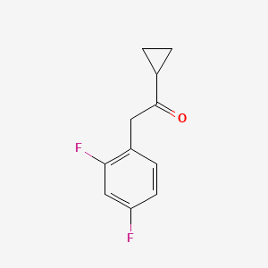 molecular formula C11H10F2O B3387915 1-Cyclopropyl-2-(2,4-difluorophenyl)-ethanone CAS No. 853804-82-7