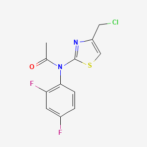 molecular formula C12H9ClF2N2OS B3387923 N-[4-(chloromethyl)-1,3-thiazol-2-yl]-N-(2,4-difluorophenyl)acetamide CAS No. 854035-85-1