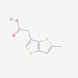 molecular formula C9H8O2S2 B3387998 2-{5-Methylthieno[3,2-b]thiophen-3-yl}acetic acid CAS No. 85504-42-3