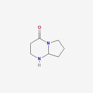 molecular formula C7H12N2O B3388043 Octahydropyrrolo[1,2-a]pyrimidin-4-one CAS No. 856600-42-5