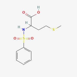 molecular formula C11H15NO4S2 B3388068 2-Benzenesulfonamido-4-(methylsulfanyl)butanoic acid CAS No. 857830-21-8
