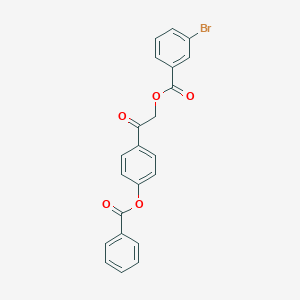 molecular formula C22H15BrO5 B338808 2-[4-(Benzoyloxy)phenyl]-2-oxoethyl 3-bromobenzoate 