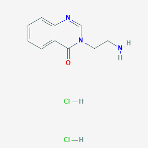 molecular formula C10H13Cl2N3O B3388088 3-(2-Aminoethyl)-3,4-dihydroquinazolin-4-one dihydrochloride CAS No. 858236-77-8