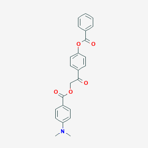 molecular formula C24H21NO5 B338809 2-[4-(Benzoyloxy)phenyl]-2-oxoethyl 4-(dimethylamino)benzoate 