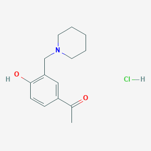 molecular formula C14H20ClNO2 B3388093 1-[4-Hydroxy-3-(piperidin-1-ylmethyl)phenyl]ethan-1-one hydrochloride CAS No. 85843-13-6